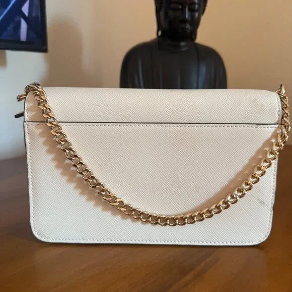 Kate Spade Crossbody – BRAND NEW – Elegant Cream + Gold Chain $120 - Picture 3 of 6